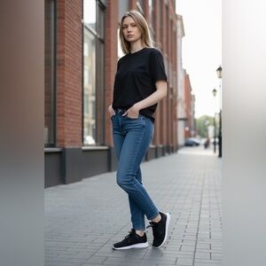 Puma Black and White SoftRide Sneakers Women’s 7.5 Athletic Running Yoga